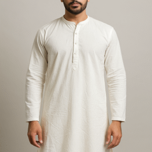 Off-White Cotton Kurta