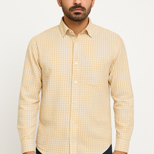Beige Gingham Shirt