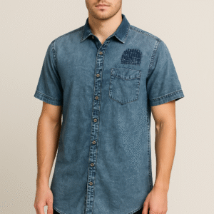 Blue Denim Patch Shirt