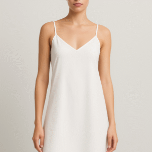 Minimalist White Slip Dress