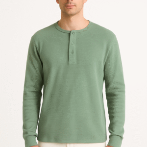 Sage Green Cotton Henley