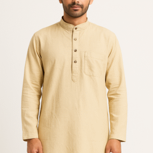 Beige Cotton Kurta