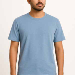 Sky Blue Cotton Crew Tee