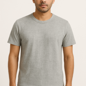 Heather Grey Cotton T-Shirt