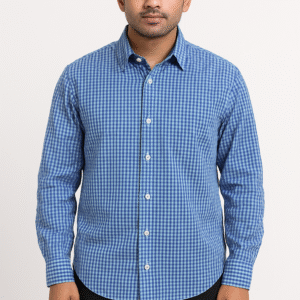 Blue Gingham Check Shirt