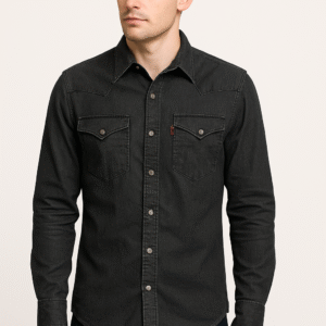 Men's Black  Denim Shirt