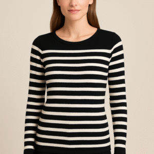 Black & white striped top