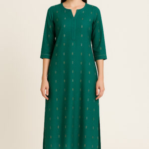 Green Straight Kurta
