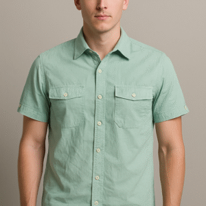 Mint green short-sleeve shirt