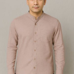 Mandarin Collar Cotton Shirt